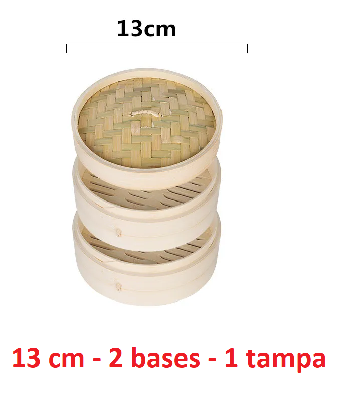 Basket's em bambu para cozer em vapor  (13 cm ~ 36 cm)