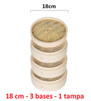 Basket's em bambu para cozer em vapor  (13 cm ~ 36 cm)