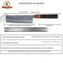Faca Shimay Aço Vg10 + Aço Damasco  2,6mm