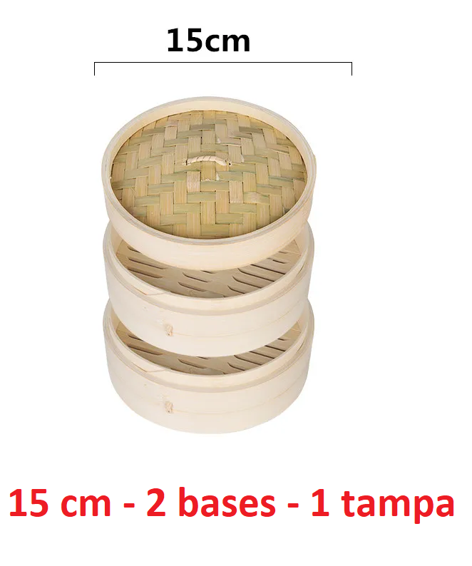 Basket's em bambu para cozer em vapor  (13 cm ~ 36 cm)