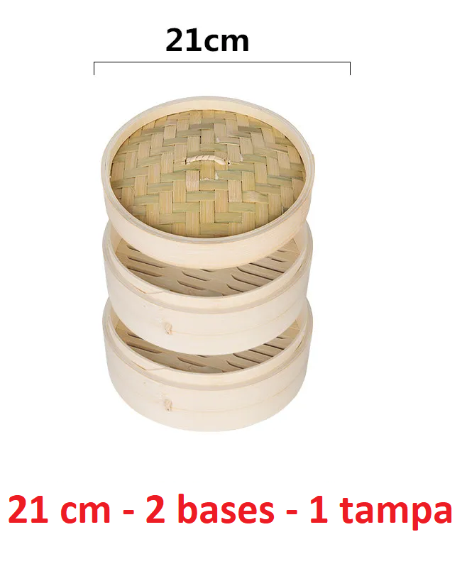 Basket's em bambu para cozer em vapor  (13 cm ~ 36 cm)