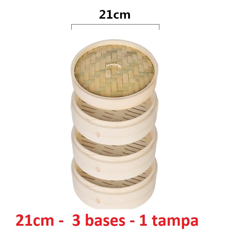 Basket's em bambu para cozer em vapor  (13 cm ~ 36 cm)