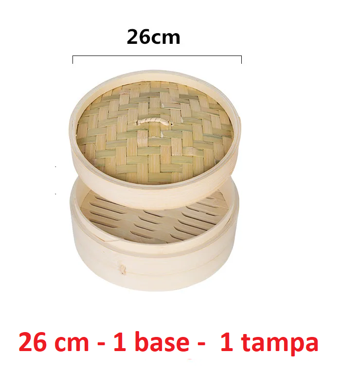 Basket's em bambu para cozer em vapor  (13 cm ~ 36 cm)