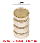 Basket's em bambu para cozer em vapor  (13 cm ~ 36 cm)