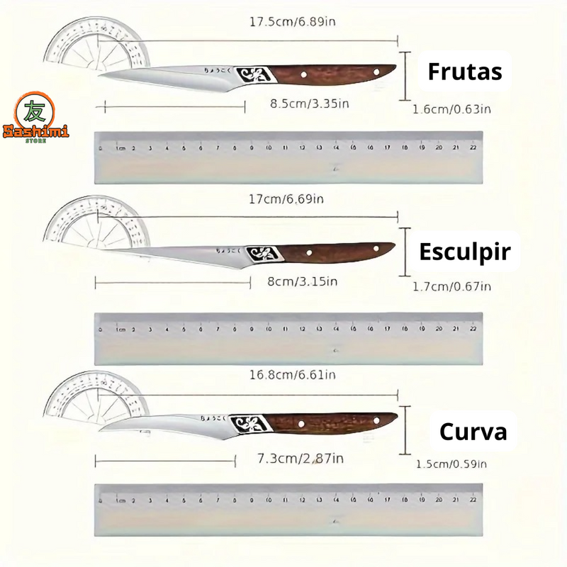 Trio de Mini Facas de Esculpir Plys