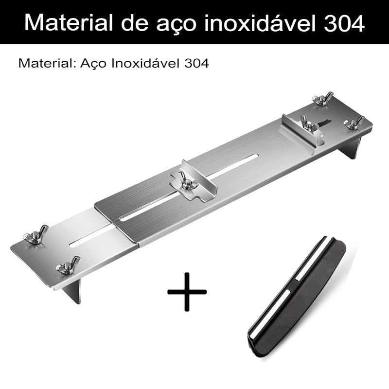 Suporte para Pedra de afiar em Inox Whetstone