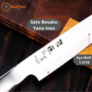 Kit Sato Gd Pró 4 pçs ( Nakiri + Santoku + DuCheff + Yanagiba ). WnR 1.4116