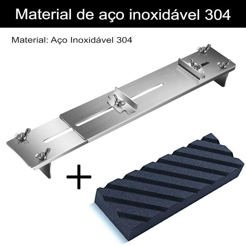 Suporte para Pedra de afiar em Inox Whetstone