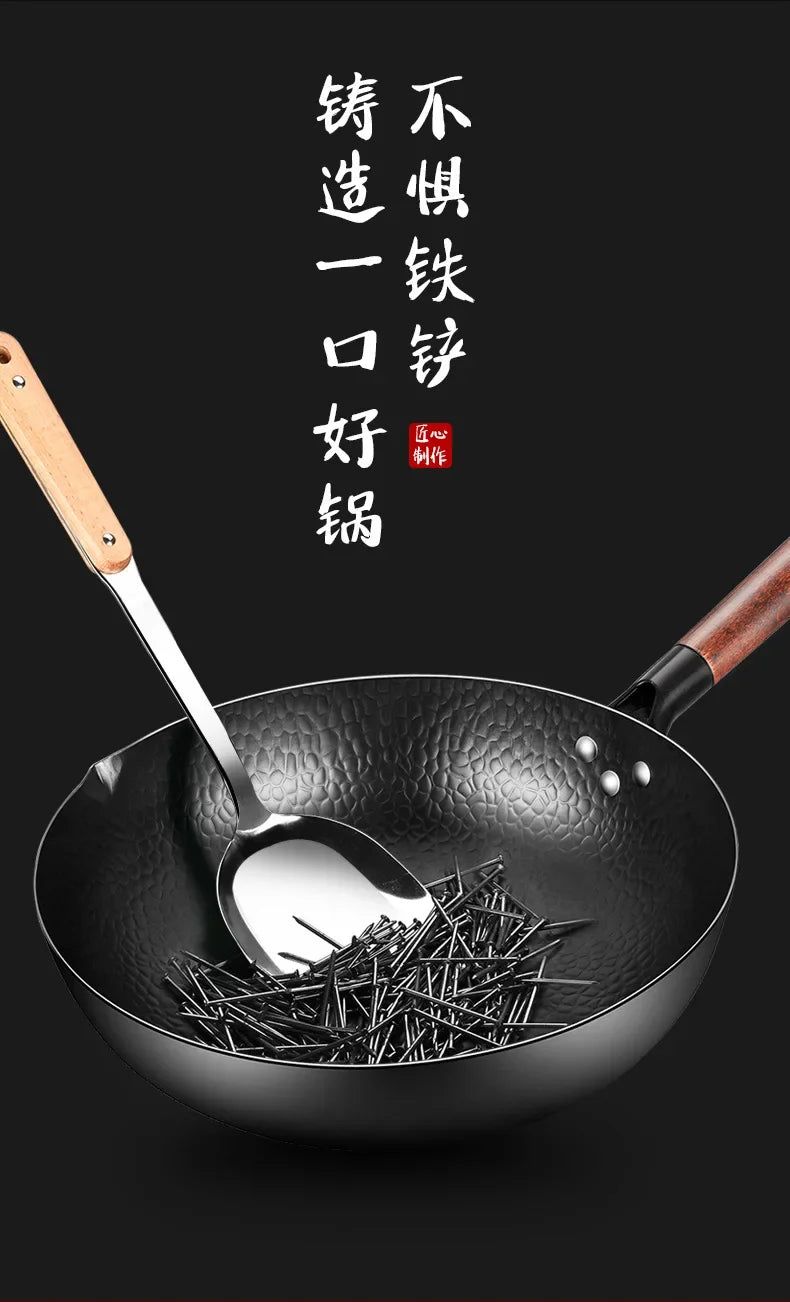 Wok feita a mão 32 cm