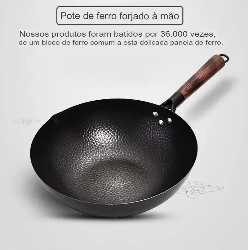 Wok feita a mão 32 cm