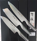 Kit Sato Gd Pró 4 pçs ( Nakiri + Santoku + DuCheff + Yanagiba ). WnR 1.4116
